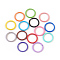 Spray Painted Iron Open Jump Rings, Round, Mixed Color, 18 Gauge, 10x1mm, Inner Diameter: 8mm