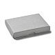 厚紙のジュエリーセットボックス  内部のスポンジ  長方形  グレー  9.05x7.1x1.55~1.65cm&nbsp;CBOX-C016-01F-03-1