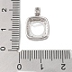 925 Sterling Silver Micro Pave Cubic Zirconia Pendant Setting&nbsp;STER-H113-04P-03-3