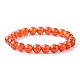 Dyed Natural Carnelian Beaded Stretch Bracelets&nbsp;B072-4-2