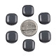 不透明なアクリルビーズ  正方形  グレー  15x15x7.5mm  穴：1.2mm  約375個/500g&nbsp;MACR-S373-147-A03-4