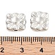 CCBプラスチックビーズ  正方形  プラチナ  9.5x10.5x3.5mm  穴：1.6mm  1923個/ 500g&nbsp;CCB-S164-53P-3