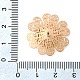真鍮製ビーズキャップ  花  ゴールドカラー  24x24x3.5mm  穴：1mm&nbsp;KK-C167-03C-G-3