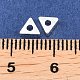 真鍮ビーズ  三角形  銀  4x4.5x2mm  穴：1.4mm&nbsp;KK-H250-02B-S-3