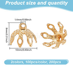 200Pcs 2 Colors Brass Bead Caps&nbsp;FIND-GO0003-29