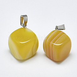 Natural Banded Agate/Striped Agate Pendants&nbsp;G-T122-19G