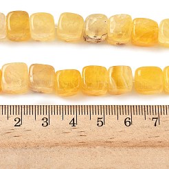 天然石ドラゴンアゲート瑪瑙ビーズ連売り  染め＆加熱  キューブ  ゴールド  9~10x9~10x9~10mm  穴：1mm  約40個/連  14.37''（36.5センチメートル）&nbsp;G-G177-E08-05