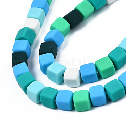 Handmade Polymer Clay Beads Strands&nbsp;CLAY-S092-76B