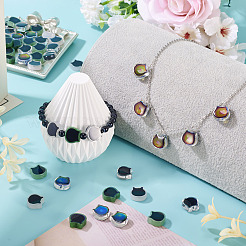 40Pcs 5 Colors Two Tone Glass Beads&nbsp;GLAA-TA0003-38