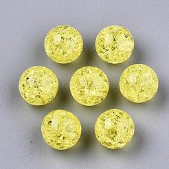 Transparent Crackle Acrylic Round Beads Strands&nbsp;CCG-R002-12mm-09