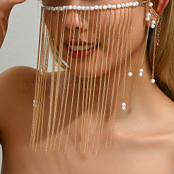 Elegant Imitation Pearl Beaded Iron Tassel Face Body Chains for Women Party and Special Occasion&nbsp;OG3122