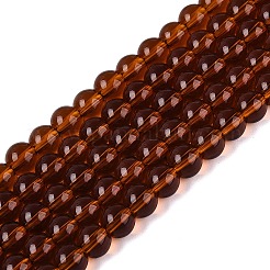 透明ガラスビーズ連売り  ラウンド  ミックスカラー  6~6.5mm  穴：1.4mm  約67~70個/連  14.76インチ〜15.16インチ（37.5~38.5cm）&nbsp;GLAA-T032-T6mm-M