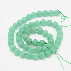 Round Natural Green Aventurine Bead Strands&nbsp;G-L448-19-8mm