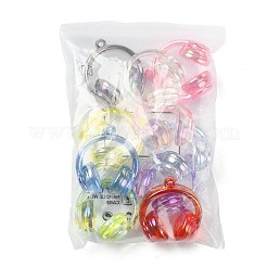 10Pcs 10 Colors UV Plating Transparent Acrylic Pendants&nbsp;TACR-FS0001-72
