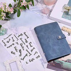 A6 PUレザーノート  プラスチック製のバインダーバッグと紙で  ダークスレートグレー  190x120x27mm&nbsp;AJEW-WH0696-618