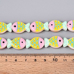 Dyed & Heated Glass Enamel Beads&nbsp;GLAA-T023-45C