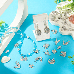 54Pcs 6 Styles Alloy Rhinestone Pendants&nbsp;FIND-TA0010-65P