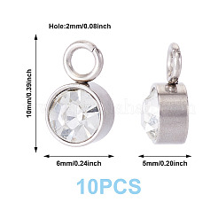 10Pcs Glass Rhinestone Charms&nbsp;STAS-TA0003-26F