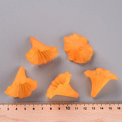 透明なアクリルビーズ  オランダカイウユリ  艶消し  チョコレート  40.5x33x35mm  穴：1.8mm  約135個/500g&nbsp;BSF796-C19