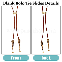 60Pcs Brass Bolo Tie Slide Clasp&nbsp;KK-DC0004-14