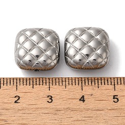 Non-Tarnish 304 Stainless Steel Waffle Beads&nbsp;STAS-I305-202P