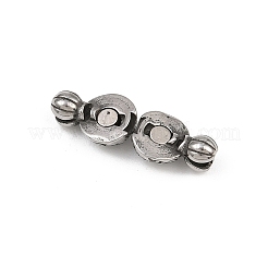 316サージカルステンレススチール製マグネット留め具  ラウンド  アンティークシルバー  8x16x7.5mm  セパレート：8x11.5x6mm&nbsp;STAS-Z165-10AS-04