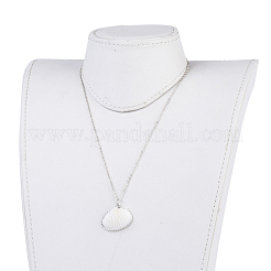 Electroplate Spiral Shell Pendant Necklaces and Dangle Earrings Jewelry Sets&nbsp;SJEW-JS01007-02