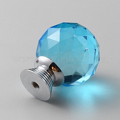 Faceted Glass Ball Drawer Knobs&nbsp;FIND-WH0147-78B
