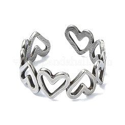 304 Stainless Steel Cuff Rings&nbsp;RJEW-M019-43P