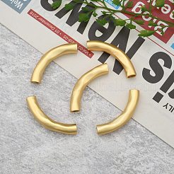 Brass Curved Tube Beads&nbsp;KK-K238-38MG