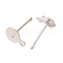 Brass Stud Earring Findings&nbsp;KK-K225-02A-P