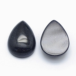 合成ブルーゴールドストーン青金砂石カボション  ティアドロップ  25x18x7mm&nbsp;G-E491-B-01