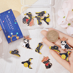 20Pcs 5 Style Light Gold Plated Alloy Enamel Pendants Sets&nbsp;ENAM-SC0004-65