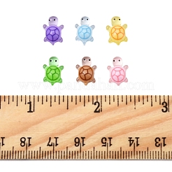 60 個 6 色の蓄光樹脂カボション  暗闇で光る  カメ  ミックスカラー  11x7.5x4mm  10個/カラー&nbsp;RESI-FS0001-95