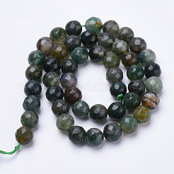 Natural Moss Agate Beads Strands&nbsp;G-S281-26-6mm