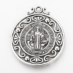 Tibetan Style Alloy Pendants&nbsp;TIBEP-Q078-01AS-RS