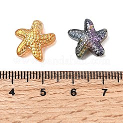 透明なガラスビーズを電気  ヒトデ  ミックスカラー  13.5x13.5x4.5mm  穴：1mm&nbsp;EGLA-L047-03B