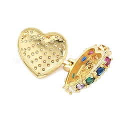 Brass Micro Pave Cubic Zirconia Locket Pendants&nbsp;KK-A263-02G