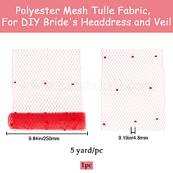 Elastic Polyester Deco Mesh Ribbons&nbsp;DIY-GF0009-01C
