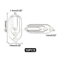 10Pcs 201 Stainless Steel Pendants&nbsp;STAS-DC0007-03