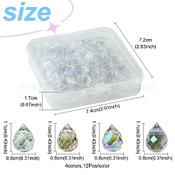48Pcs 4 Colors Electroplate Glass Beads&nbsp;GLAA-FS0001-89