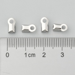 Tarnish Resistant 304 Stainless Steel Fold Over Crimp Cord Ends&nbsp;STAS-M009-01A