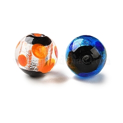Handmade Silver Foil Glass Beads&nbsp;LAMP-F047-04C