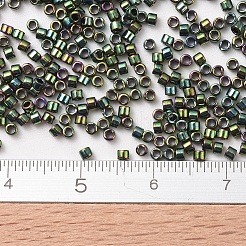 MIYUKIデリカビーズ  シリンダー  日本製シードビーズ  11/0  （db0027)メタリックダークグリーンアイリス  1.3x1.6mm  穴：0.8mm  約20000個/袋  100 G /袋&nbsp;SEED-J020-DB0027