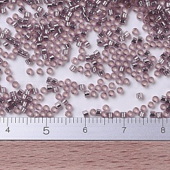 MIYUKIデリカビーズ小  シリンダー  日本製シードビーズ  15/0  （dbs0146)シルバーライニングスモーキーアメジスト  1.1x1.3mm  穴：0.7mm  約175000個/袋  50 G /袋&nbsp;SEED-X0054-DBS0146