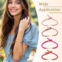 4Pcs 4 Colors Braided Nylon Cord Bracelet Making&nbsp;MAK-TA0001-26A