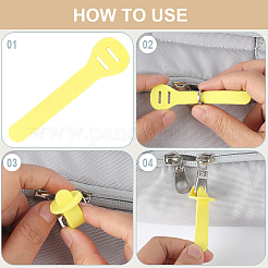 24Pcs 4 Colors PVC Zipper Pull Tabs&nbsp;PVC-GF0001-02A-02