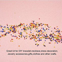 ガラスシードビーズ  不透明色  ロンデル  ミックスカラー  2mm  穴：1mm  約1400PCS /カラー  約11200個/箱&nbsp;SEED-PH0012-03-2mm