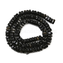 Natural Golden Sheen Obsidian Beads Strands&nbsp;G-G317-A31-3X6MM
