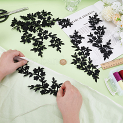 6Pcs Flower Embroider Thread Iron on/Sew On Patches&nbsp;PATC-MA0001-27C